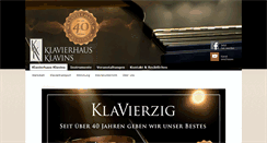 Desktop Screenshot of klavierhaus-klavins.de