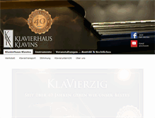 Tablet Screenshot of klavierhaus-klavins.de